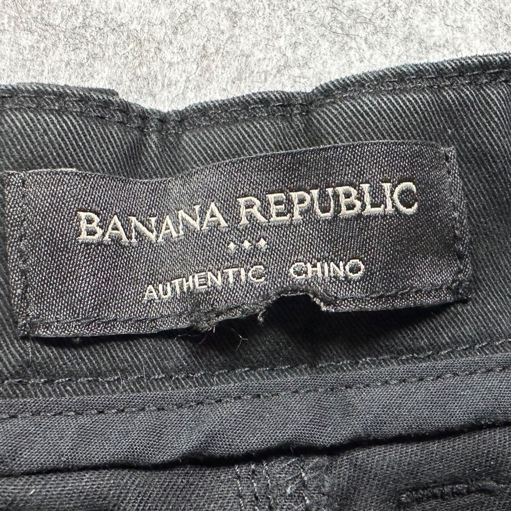 BANANA REPUBLIC High-Rise Chino Pants Black Tapered Leg Ankle Zip Women's 4 - Picture 4 of 12
